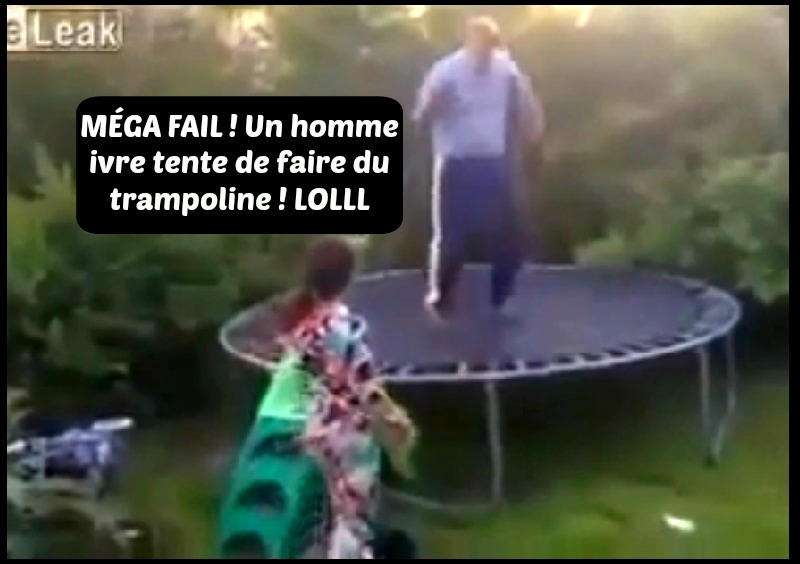 trampoline homme ivre