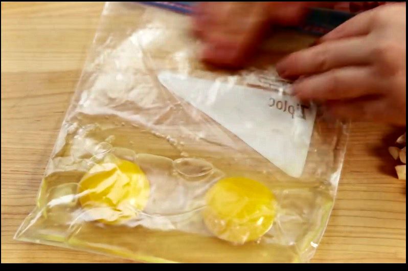recette oeuf omelette sac ziploc