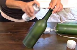 bricolage bouteille vin lumiere eclairage