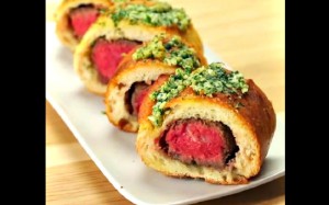 recette baguette steak cuit au four