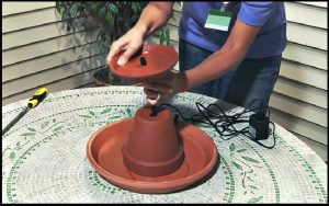 bricolage jardin fontaine d eau pot terre cuite