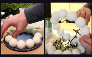fabriquer lampe design balle de ping pong