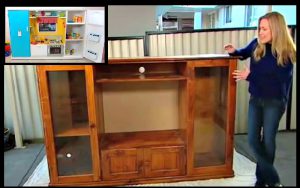 meuble tele transformer en mini cuisine pour les enfants