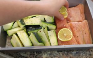 recette saumon courgette