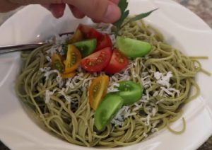 recette spaghetti legume vert