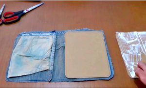 bricolage vieux jeans etui iphone