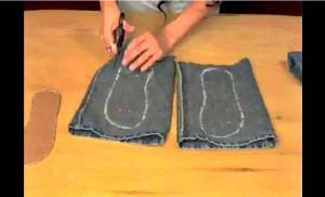 bricolage vieux jeans fabriquer sandale