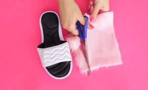 sandale fausse fourrure