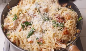 recette poulet toscane spaghetti