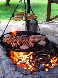 barbecue exterieur grille suspendu