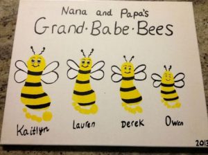peindre aves les mains abeilles