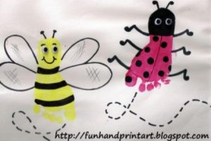 peindre aves les pieds abeille