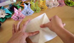 plier papier origami lapin