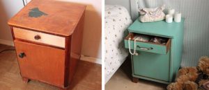 renover vieille table nuit