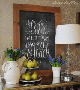 tableau craie cadre bricolage