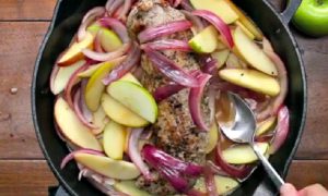 recette filet de porc pomme oignon