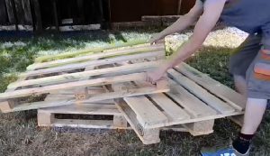fabriquer canape jardin palette bois