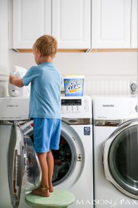 laver linge enfant tache menagere