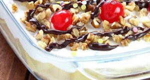banana split gateau