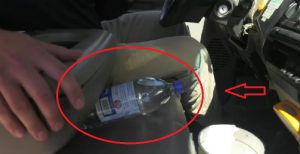 bouteille eau auto chauffe pompier